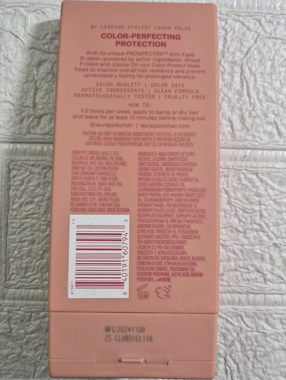 Laura Polko Color Protect Hair Mask 7.6 Fl Oz Color Treated Hair